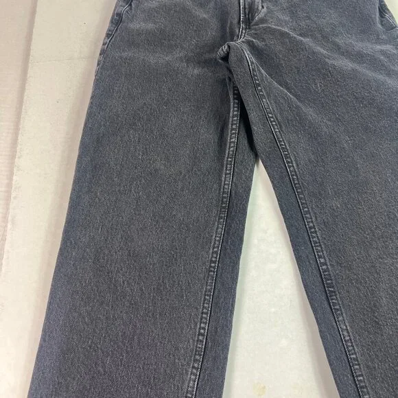 Abercrombie Fitch Jeans Women's 28x30* Low Rise Baggy Black Faded Denim Tag 25R - Picture 5 of 16